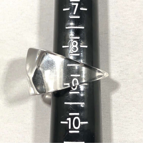 EARRINGS & RING SET - Earrings clear rock look w/ Silver-tone beads. Ring clear. - Picture 13 of 16